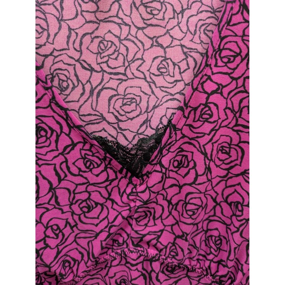 Womens Pajama Outfit Small Floral Print Casual Lightweight Stretch Pinkcore - Picture 3 of 14